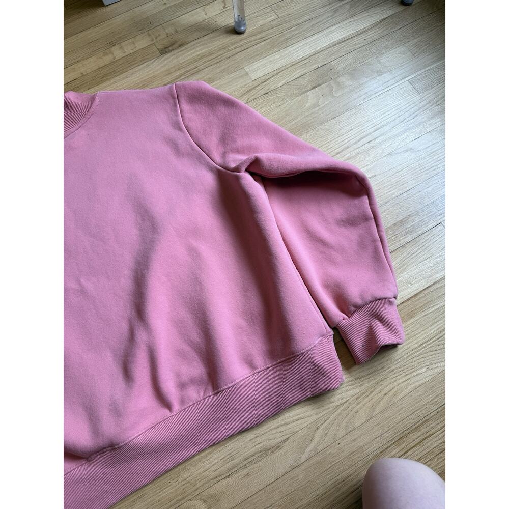 PARKE Varsity Pink Mock Neck Sweatshirt Valentines Day Lover RARE L/XL - Picture 13 of 16